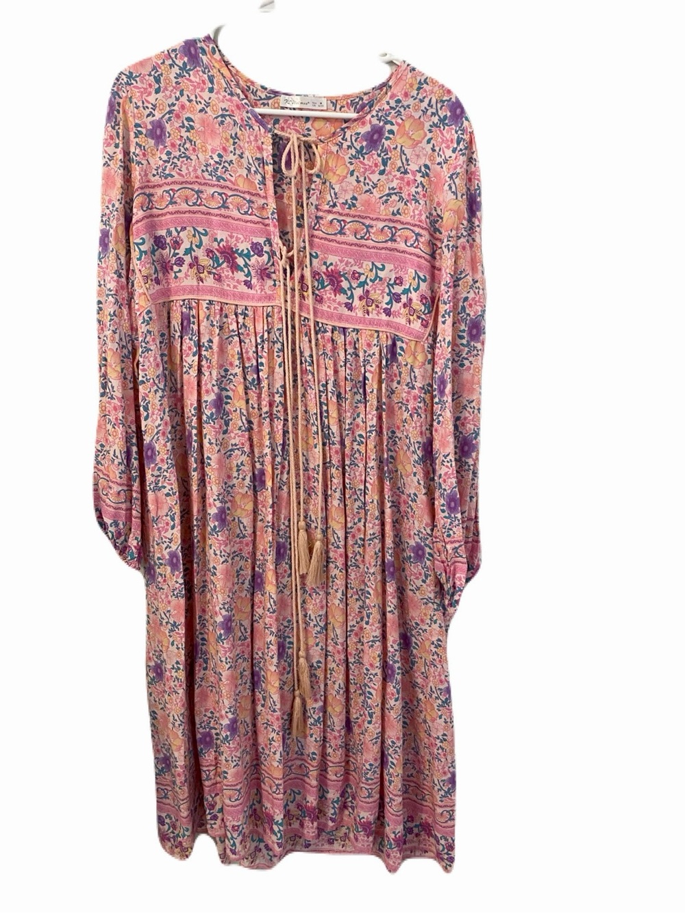 R. vivimos Floral Boho Peasant Dress Size M